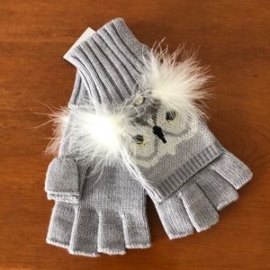 NWT Kate Spade Owl Mittens